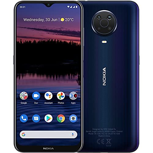 Nokia G20 - Smartphone 4G Dual Sim, Display 6.5” HD+, 128GB, 4GB RAM, Quadrupla Camera, Android 11, Batteria 5050mAh, Blue [Italia]