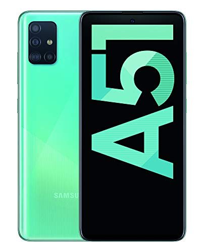 Samsung Galaxy A51 Smartphone, Display 6.5" Super AMOLED, 4 Fotocamere Posteriori, 128 GB Espandibili, RAM 4 GB, Batteria 4000 mAh, 4G, Dual Sim, Android 10, Blu (Prism Crush Blu)