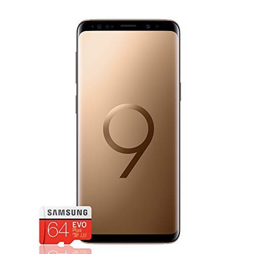 Samsung Galaxy S9 Smartphone, Oro (Sunrise Gold), Display 5.8", 64 GB Espandibili, Dual SIM [Versione Italiana] + Micro SD 64 GB Samsung EVO Plus