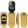 Telefono cellulare sbloccato GSM F15 MINI Flip Design per auto sportive supporta doppia SIM (oro)