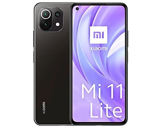 Xiaomi Mi 11 Lite - Smartphone 6+128GB, 6,55" AMOLED Dot Display, Snapdragon 732G, 64 MP AI Tripla Camera, 4250 mAh, Boba Black