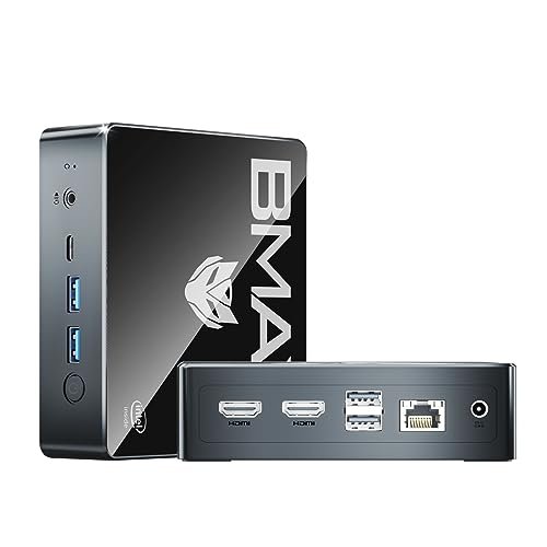 BMAX Mini PC 16 GB DDR4 512 GB SSD Intel Alder Lake N100 Windows 11 Pro 3,4 GHz 4 core 4 thread SSD espandibile 4K 60 Hz Type-C (funzione completa) HDMI*2/USB*4/Wi-Fi 5/2.4+ 5G/BT4.2