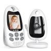 BOIFUN Baby Monitor, Videocamera schermo da 2.0'' 750mAh Supporto batteria ricaricabile VOX Visione notturna Visione di temperatura 8 ninne nanne per bambino/anziano/animale domestico Solo movimento