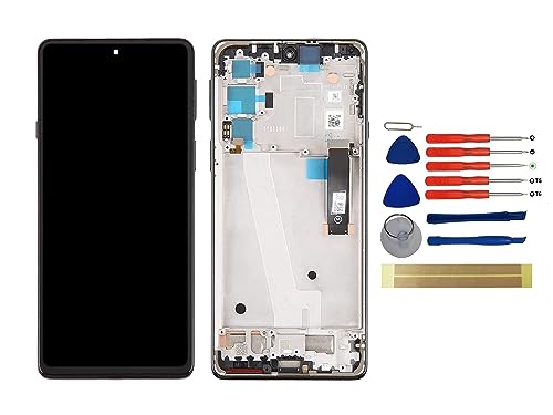 Display con cornice per Motorola Moto Edge 20 / Edge 20 Pro/Edge X30 / Edge 30 Pro OLED Display di ricambio nero LCD touch screen screen di ricambio