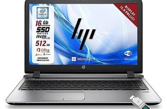 HP Probook, Pc Portatile Notebook intel core i5-6200U, Display HD da 15,6", Ram 16Gb, SSD 512 Gb, Pacchetto Office 2021, W11 Pro (Ricondizionato)