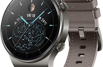 Huawei Watch GT 2 Pro - Classic - Nebula Grey - orologio intelligente con cinturino - pelle - Grigio Marrone - misura polso: 140-210 mm - display 3,5 cm (1,39 ")