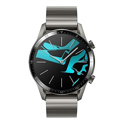 HUAWEI Watch GT 2 Smartwatch, Durata Batteria fino a 2 Settimane, GPS, 15 Modalità di Allenamento, Display del Quadrante in Vetro 3D, Chiamata Tramite Bluetooth, Grigio (Titanium Gray), 46 mm