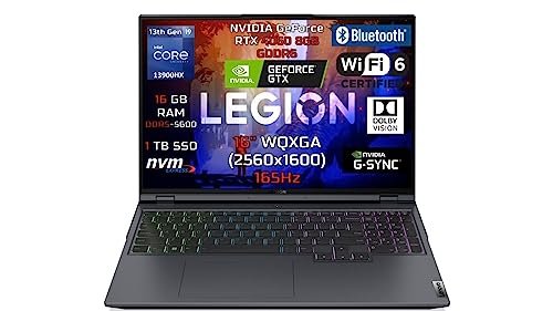 Lenovo Notebook Legion 5 Gaming Intel Core i9-13900HX 16GB Ram 1TB SSD Geforce RTX4060 8GB GDDR6 16" WQXGA 2560x1600 IPS 300nits Anti-glare, 100% sRGB, 165Hz FREEDOS