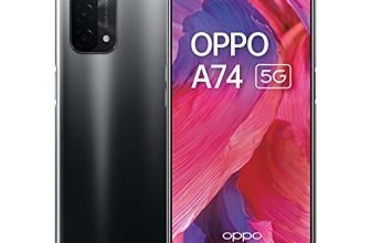 OPPO A74 5G - 6 GB di RAM e 128 GB +Smartphone con memoria estensibile senza SIM (schermo da 6,5", batteria da 5000 mAh, fotocamera quadrupla 48 MP, frequenza di aggiornamento 90Hz) - nero fluido