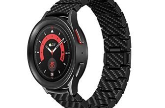 pitaka Cinturino per Samsung Galaxy Watch 6/Classic 6/5/5Pro/Classic 4/4 Cinturino 47/46/45/44/43/42/40mm, Fibra di Carbonio 22mm Samsung Smart Watch Cinturino per Uomo