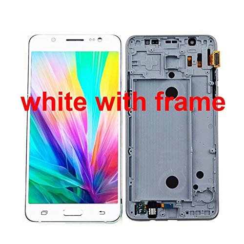 Replace screen Adatta for lo schermo di Samsung Galaxy Fit For J5 2016 Display LCD J510 SM J510F J510FN J510M J510Y / DS del pannello LCD + Digitizer Assembly tocco telaio ( Color : White with frame )
