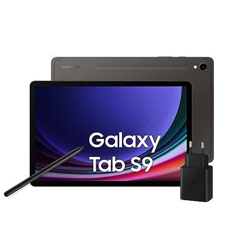 Samsung Galaxy Tab S9, Display 11" Dynamic AMOLED 2X, Wi-Fi, RAM 12GB, 256GB, 8.400 mAh, Snapdragon 8 Gen 2, Android 13, IP68, Graphite, [Versione italiana] 2023, Caricabatterie 45W incluso