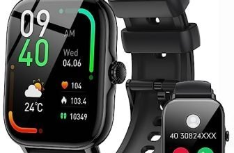 Smartwatch Chiamate Bluetooth,1,85" HD Schermo Tattile Orologio Smart Watch Uomo Donna,IP68 impermeabile,Con cardiofrequenzimetro/ossigeno nel sangue/contapassi/monitoraggio del sonno per Android IOS