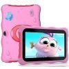 Tablet per Bambini 7 Pollici Android 11 con WiFi 3GB RAM 64GB ROM (TF 128GB) Quad Core Doppia Fotocamera Controllo Parentale Tablet Bambini 3 a 12 anni Apprendimento Educazione - Rosa
