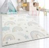 the carpet Beat Kids - Tappeto moderno per bambini, morbido, morbido, facile da pulire, motivo arcobaleno, 140 x 200 cm