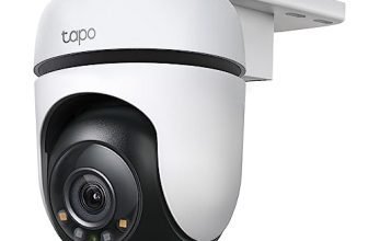 TP-Link Tapo C510W Telecamera WiFi Esterno QHD 2K, 360° Visuale, Visione Notturna a Colori, Telecamera IP di Sorveglianza, Sensore di Movimento, Impermeabile IP65, Audio Bidirezionale, Alexa