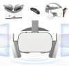 VR-Set Virtual Reality VR per Telefono Wireless Bluetooth VR Occhiali VR Occhiali, Supporta Telefono cellulare 4.7-6.2 Pollici Compatibile per Android iOS iPhone 13 12 11 Pro Mini X R S (Bianco)