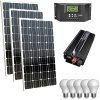 Kit Fotovoltaico 3KW Pwm Inverter 2000W Pannello Solare 300W regolatore 30amp