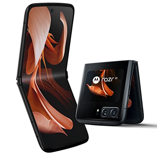 Motorola RAZR 2022 (display flessibile 6.7" FHD+ pOLED, display esterno quick view 2.7", 5G, dual camera 50 MP, Qualcomm Snapdragon 8+, 8/256GB, 3500 mAH, Dual SIM, NFC, Android 12), Quartz Black
