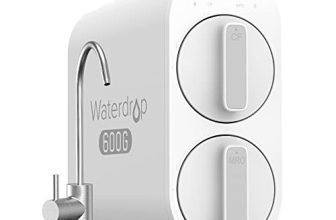 Waterdrop RO Sistema di filtrazione dell'acqua ad osmosi inversa, 2271 litri, 2:1 puro per drenare, senza serbatoio, pannello intelligente, multistadio composito, certificato FCC, WD-G2P600-W