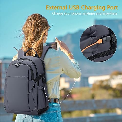 SUCIKORIO® Zaino da Viaggio aereo Bagaglio a Mano 45x36x20 easyJet,  Espandibile Zaino Porta PC 17 Pollici Nero Oxford Borsa Zainetto Lavoro Con  Vano per Computer e Porta di Ricarica USB : 