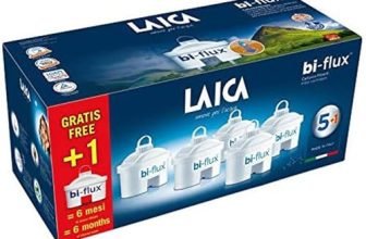 Cartuccia filtrante per acqua LAICA Bi-Flux – Preserva i sali minerali riducendo cloro e metalli pesanti – Riduce la durezza dell'acqua del rubinetto – Filtro per brocche d'acqua, confezione da 6