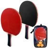 Diompirux Set da Ping Pong con 2 Racchette, 3 Palline, 1 Borsa Portatile, Set da ping pong professionale per Gioco da Interni o Esterni, ping pong da tavolo per Formatori Adulti Bambini