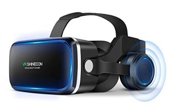 FIYAPOO Occhiali VR 3D Visore Realtà Virtuale Occhiali Headset Virtual Reality 3D Film Glasses per iPhone/Android Smartphones da 4,7 a 6,6 pollici, Regali di Natale per bambini e adulti.