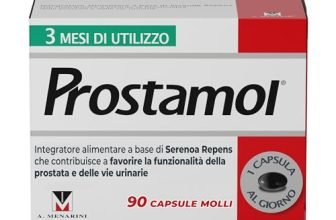 Prostamol 90 Capsule Molli - Integratore Alimentare a base di Serenoa repens (320 mg) per favorire la Funzionalità della Prostata e delle Vie Urinarie. Senza Glutine.