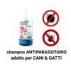 Shampoo Antiparassitario Biocide per Cani e Gatti 200 ml antipulci zecche