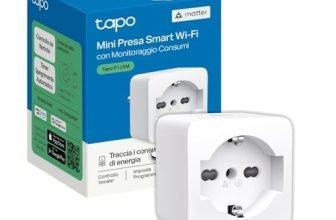 TP-Link Tapo P125M Matter Presa Smart Italiana, Monitoraggio Energia, WiFi Intelligente Smart Plug, Compatibile con Alexa e Google Home, Controllo Vocale e Remoto, Tempo di Preselezione
