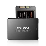Ediloca ES106 512GB SSD SATA III 2,5" 3D NAND TLC Hard Drive interno, fino a 550MB/s in lettura, aggiornamento di memoria e archiviazione per PC o laptop (nero)