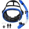 Luckits Maschera da Snorkeling per Adulti, Maschera Subacquea Panoramica a 189° con Anti-Perdite Anti-Appannamento Tubo di Respirazione Completamente Snorkeling Maschera da Nuoto per Spiaggia Piscina