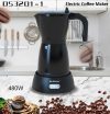 caffettiera moka elettrica 400W 6 tazze base rotante macchina per caffe macinato