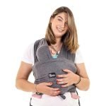 Koala Babycare Fascia Porta Bebe Neonato Facile da Indossare, Regolabile e Unisex - Marsupio Neonati Multiuso Adatto Fino a 9kg - Fascia Porta Bambino Antracite