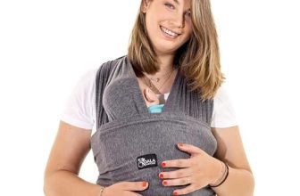 Koala Babycare Fascia Porta Bebe Neonato Facile da Indossare, Regolabile e Unisex - Marsupio Neonati Multiuso Adatto Fino a 9kg - Fascia Porta Bambino Antracite