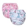 Vicloon Pannolino da Nuoto, 2 Pezzi Pannolini Lavabili Pannolini da Nuoto, Costume Piscina Regolabile Riutilizzabile Costumi per Bambini 0-3 Anni, Unicorno Rosa e Coda di Sirena Blu