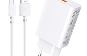 Caricatore Type C per OPPO Google OnePlus Motorola Nokia Vivo HTC LG SONY, Caricabatterie Rapido 3.0 per USB C Cellulare Smartphone, Tipo C Fast Charging