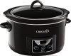 Crock-pot Pentola per Cottura Lenta, Slow Cooker, Capienza 4.7 lt, fino a 6 Persone, Spegnimento Automatico, 2 Impostazioni Cottura e Funzione mantenimento in caldo automatica, 220 W, Ceramica, Nero