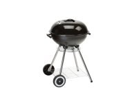 EMPOTEC Barbecue Carbone Rotondo Sfera con Coperchio Portatile BBQ Ruote e Maniglie in Bachelite 1 Ripiano Griglia Acciaio 42cm Carbonella Campeggio Picnic Giardino Misure 47x44x70cm