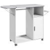 MOBILE ASSE DA STIRO CON PIANO D'APPOGGIO. 3 RIPIANI A CUBO E GUIDA. 107X42.5X99