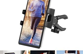 Tendak Cyclette Spin Bike Supporto per Tablet - Regolabile 360° Tapis Roulant Ginnastica Manubrio Musica Microfono Stand Supporto Titolare per iPad Pro iPad Mini Air, 4.7-12.9" Tablet Cellulari