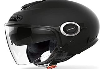 AIROH Helios HE11 Casco Moto, Nero (Black Matt), XS