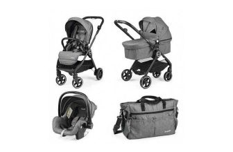 Peg Perego Burigotto Trio Sistema Modulare Leblon Colore Light Grey Con Borsa In