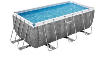 PISCINA FUORI TERRA BESTWAY RETTANGOLARE 412X201X122, COLORE RATTAN - 56722