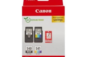 Canon Confezione multipla cartucce d'inchiostro Cartucce d'inchiostro originali per stampanti PG-540/CL-541 confezione da 2 x 8 ml (1 nero, 1 a colori) e carta fotografica 4x6 (50 fogli)