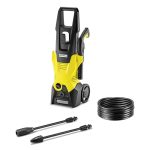 Kärcher K 3 - Idropulitrice ad Alta Pressione, 1600W, 120 bar, Idropulitrice elettrica professionale acqua fredda, con erogazione detergente integrata, 2 accessori, Giallo/Nero